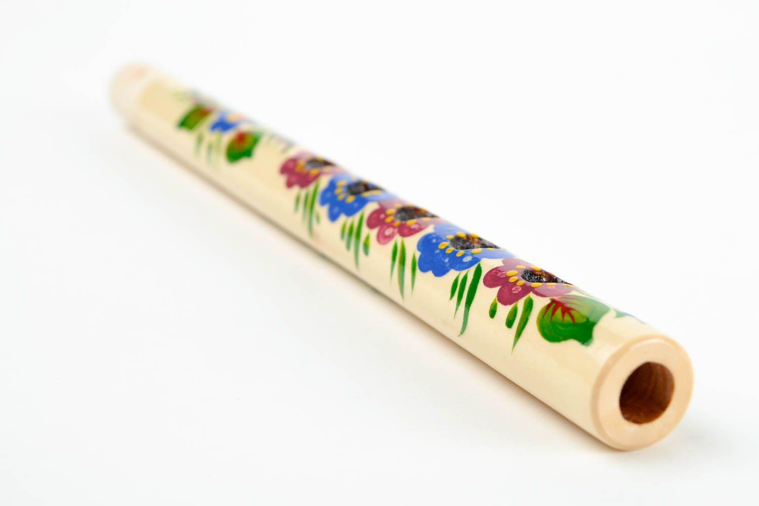 Handmade Musik Instrument kleine Flöte bunt bemalt originelle Geschenke ethnisch foto 3