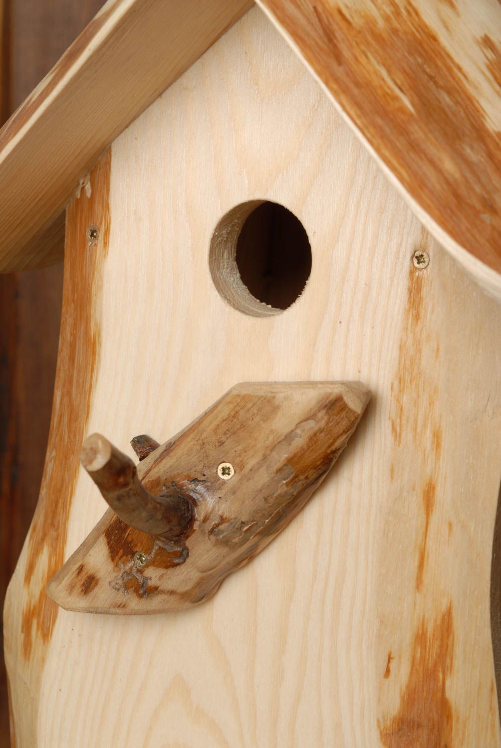 Holz Starkasten mit Futtertrog für Vögel foto 3