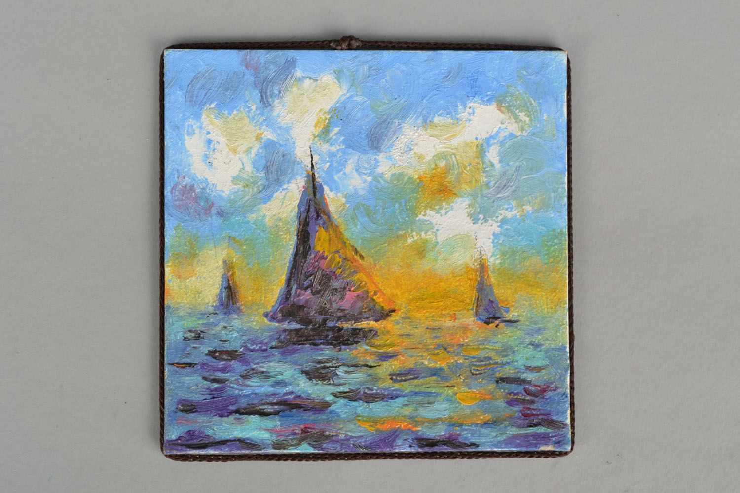 Fridge magnet with oil painting photo 3