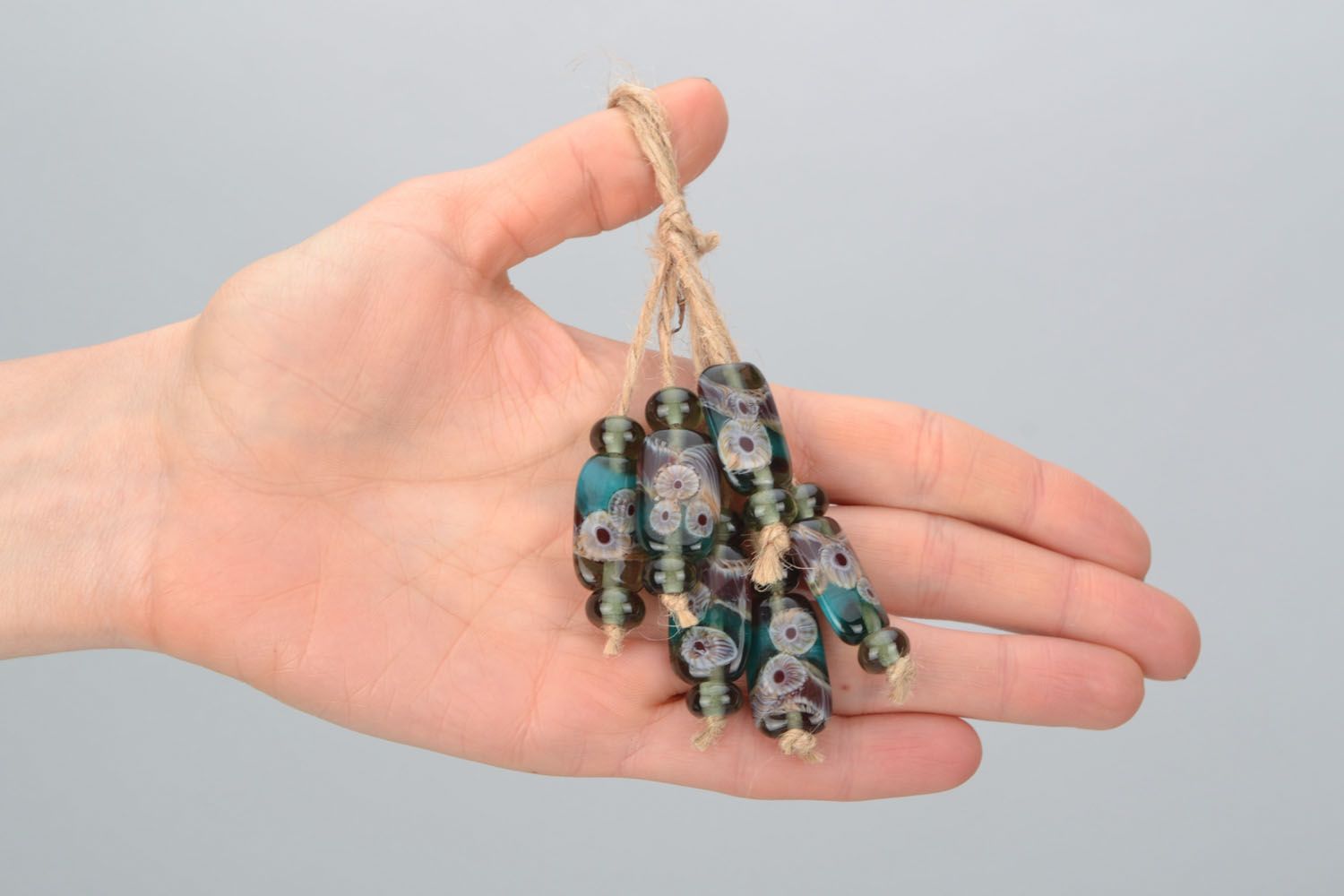 Glass beads Jelly Fish photo 3