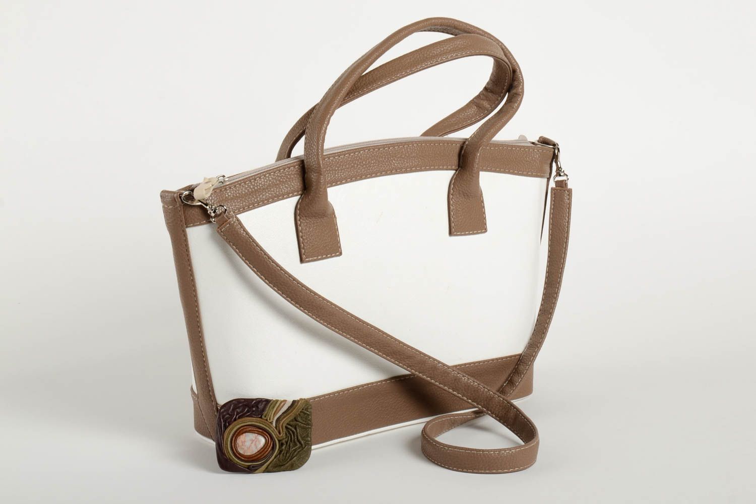 Handmade purse leather handbag leatherette handbag summer accessories for girls photo 2