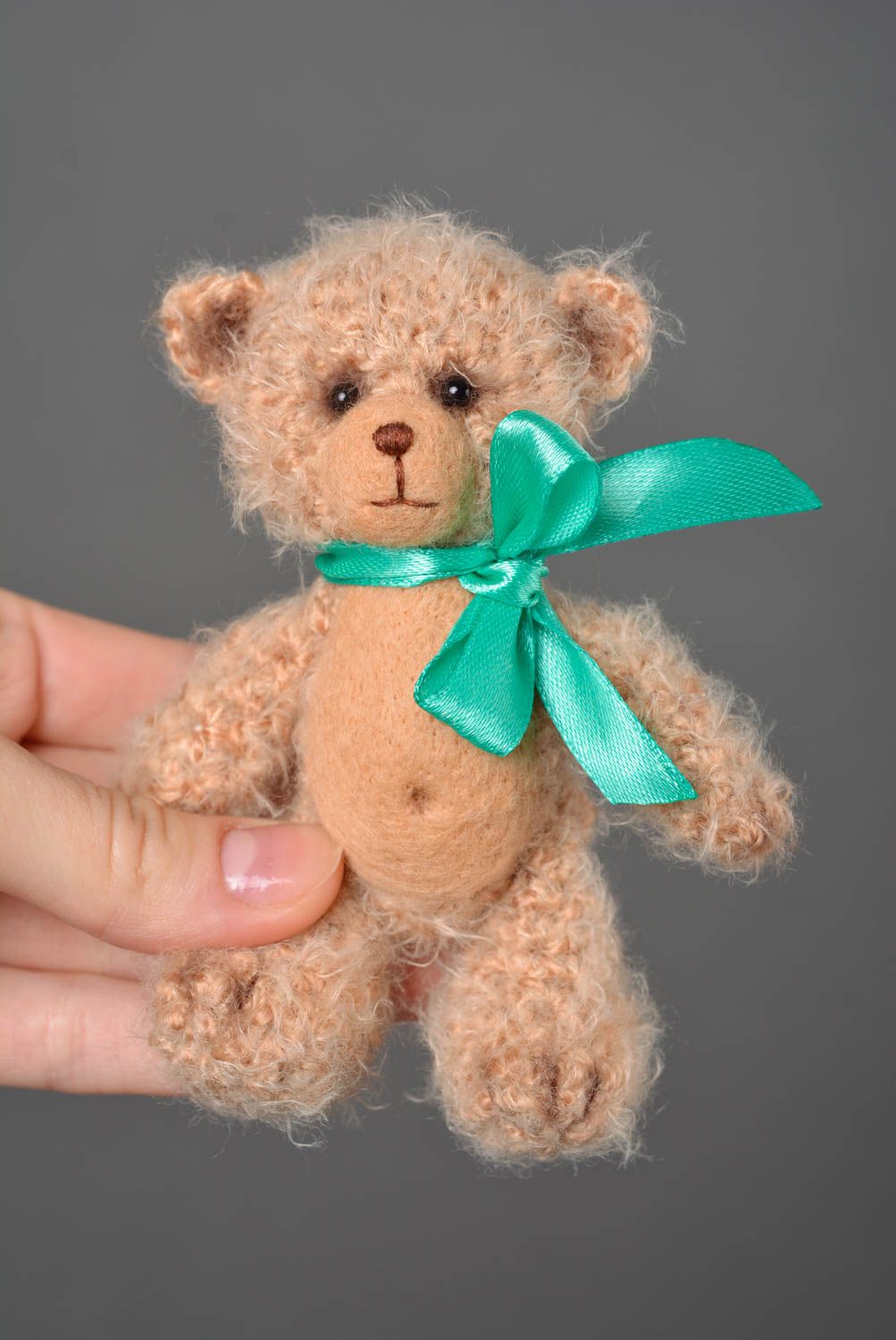 Peluche ours fait main Jouet au crochet petit mignon Cadeau pour enfant photo 3