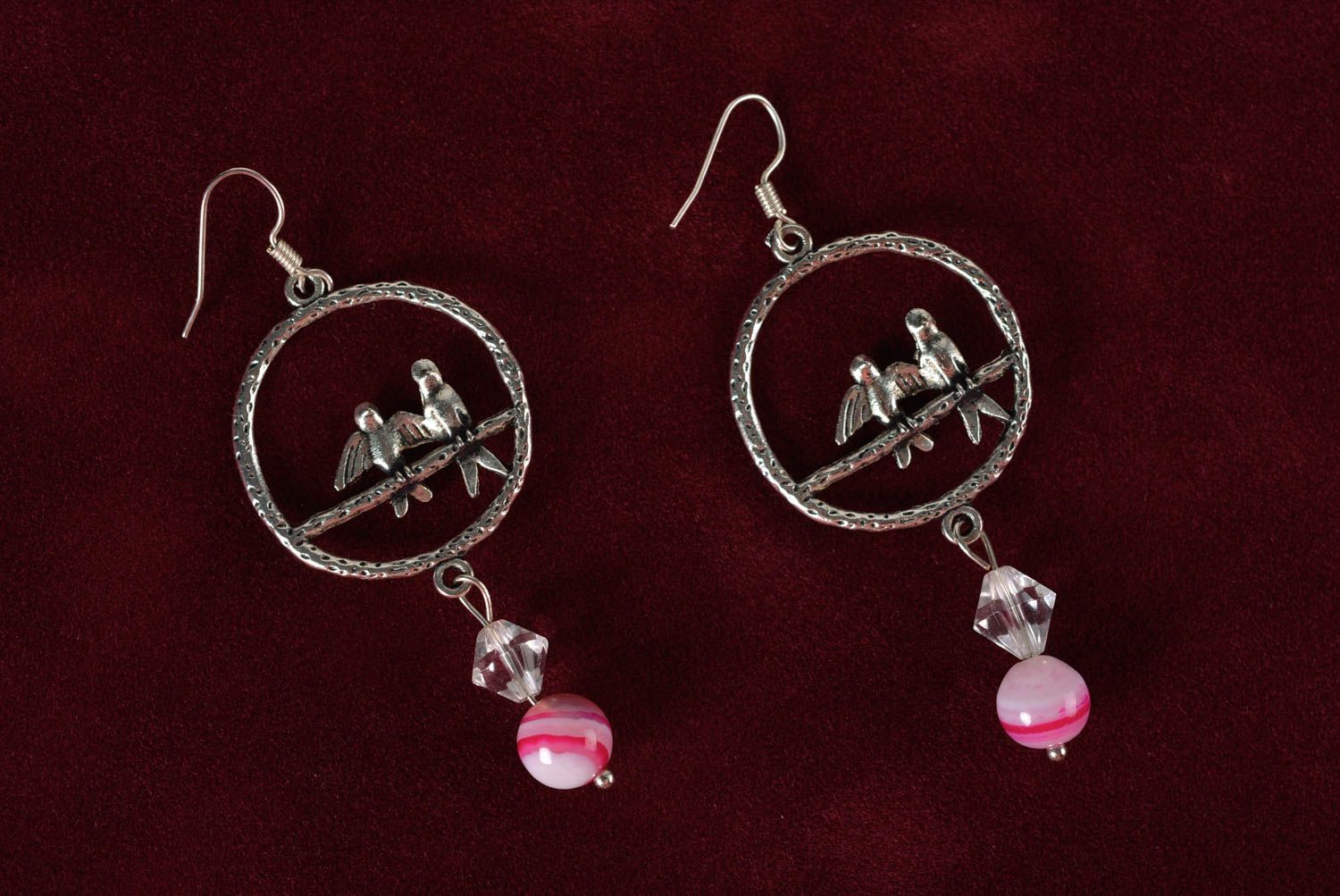 Handmade earrings stone jewelry metal jewelry fashion earrings gifts for girl photo 1