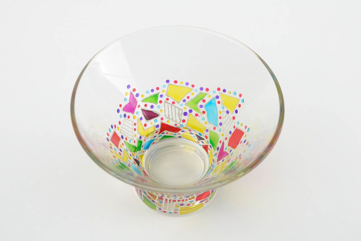 Beautiful handmade glass salad bowl glass ware kitchen designs gift ideas  photo 3