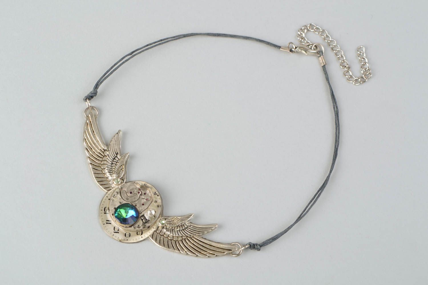 Steampunk necklace Wings photo 4