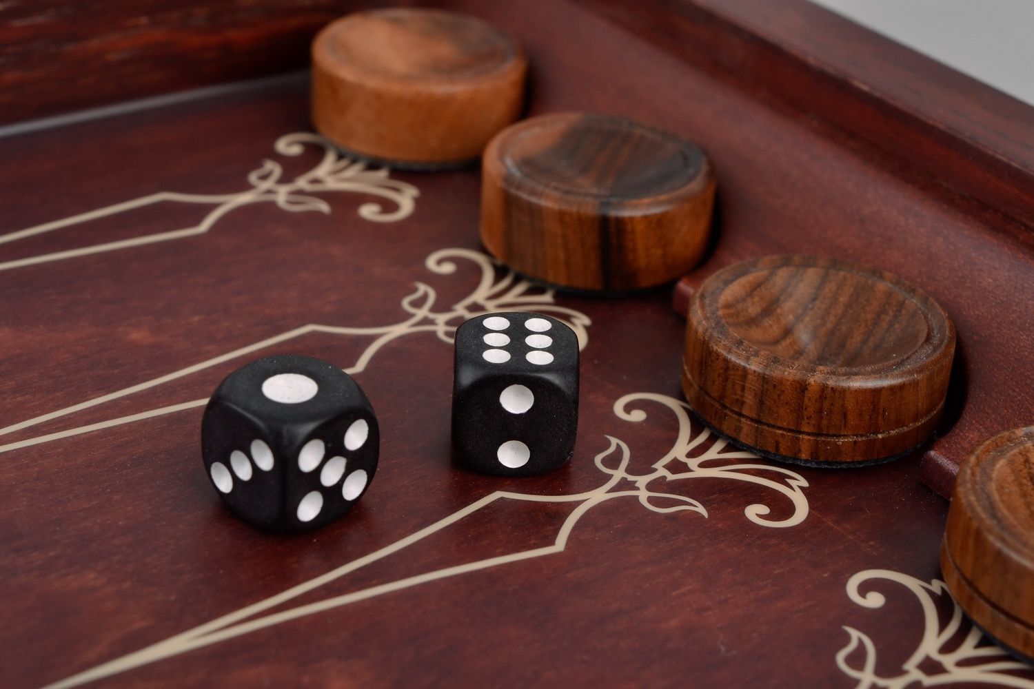 Handmade wooden backgammon photo 5
