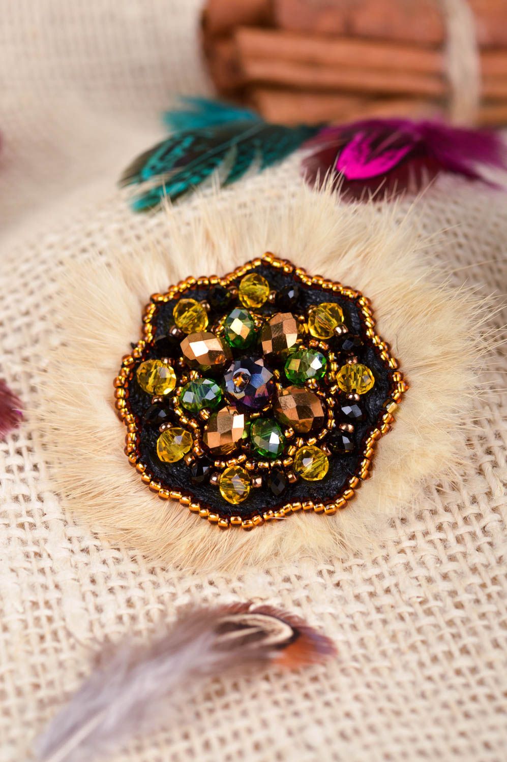 Handmade elegant brooch fashionable beautiful jewelry stylish accessory photo 2