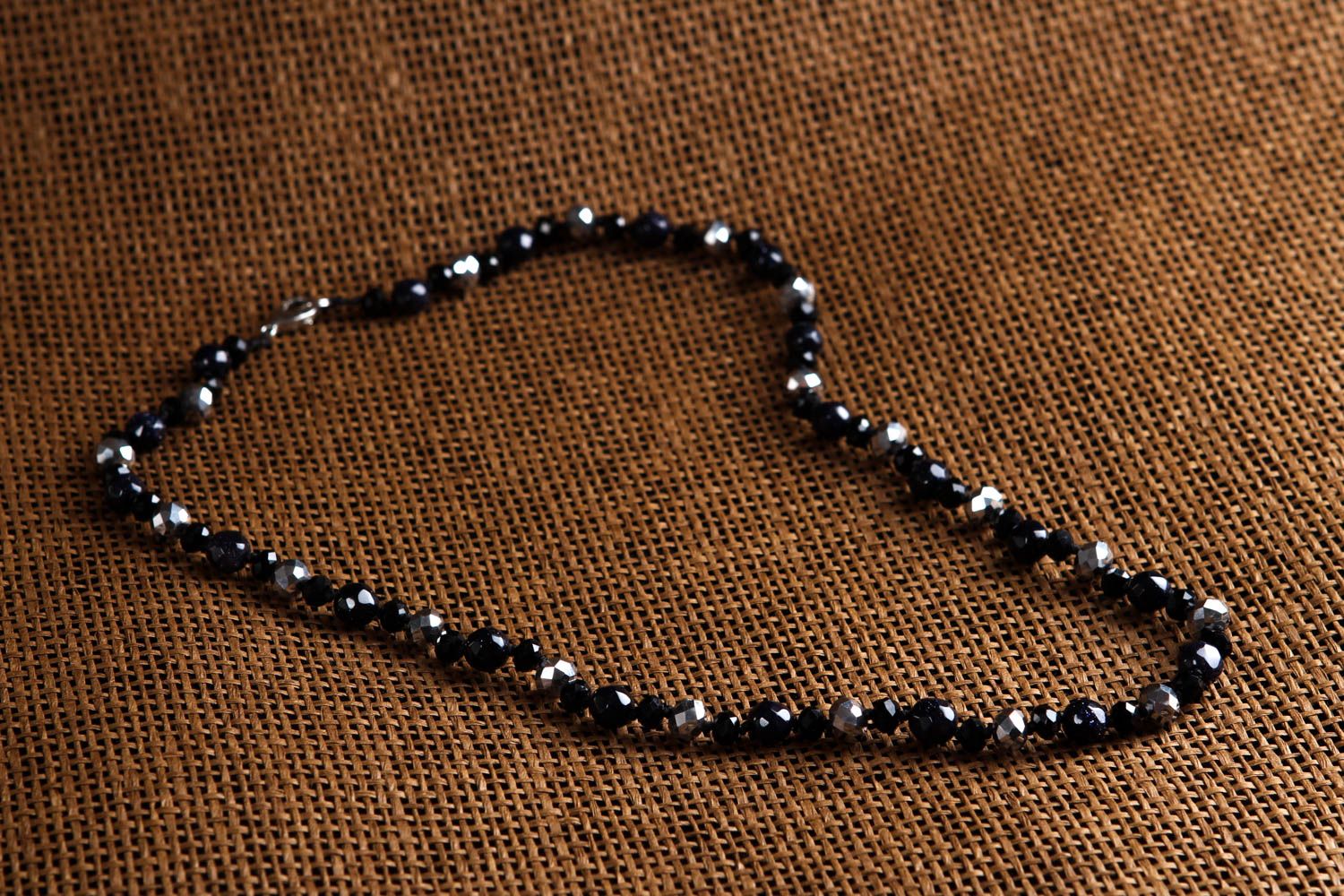 Perlen Schmuck handmade Halskette Frauen Damen Accessoire Aventurin schön  foto 1