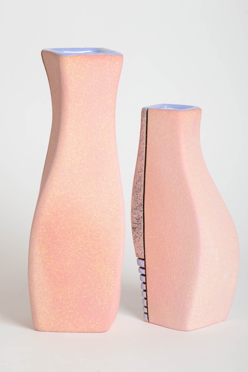 Керамические вазы для цветов ручной работы предметы декора вазы для цветов набор фото 4