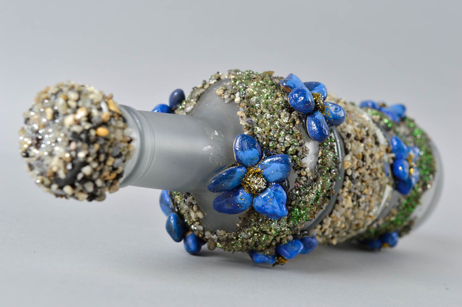 Stylish handmade glass bottle contemporary art gift ideas decorative use only photo 5