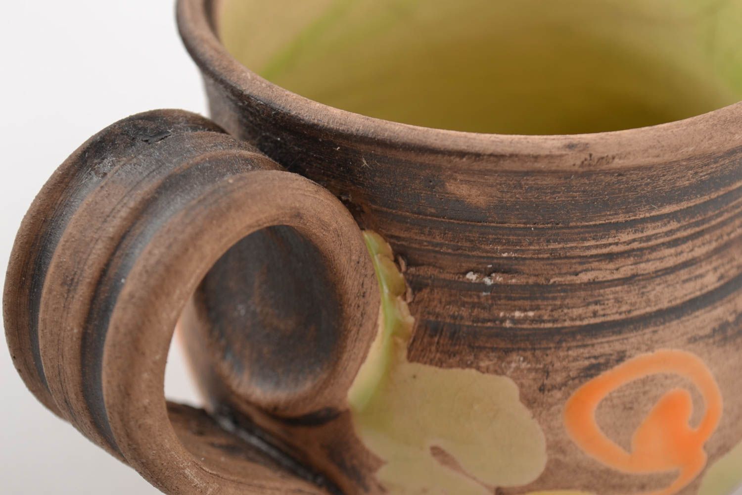 Tazas artesanales de arcilla para té menaje de cocina regalo original 200 ml foto 3
