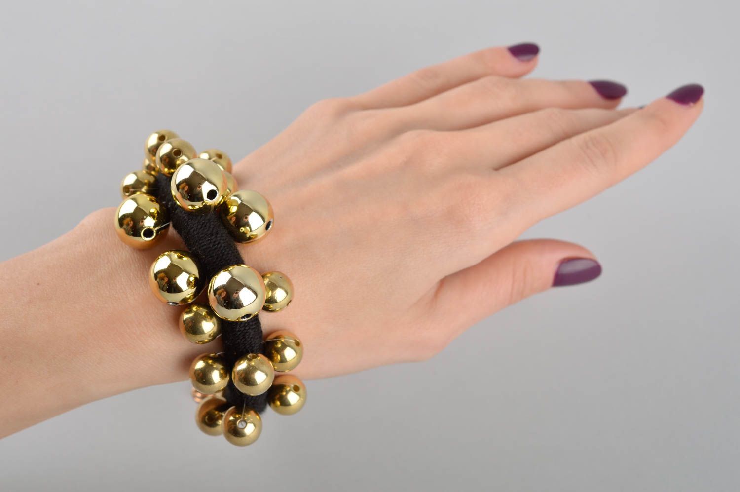 Handmade elegant wrist bracelet unusual designer bracelet female jewelry photo 4