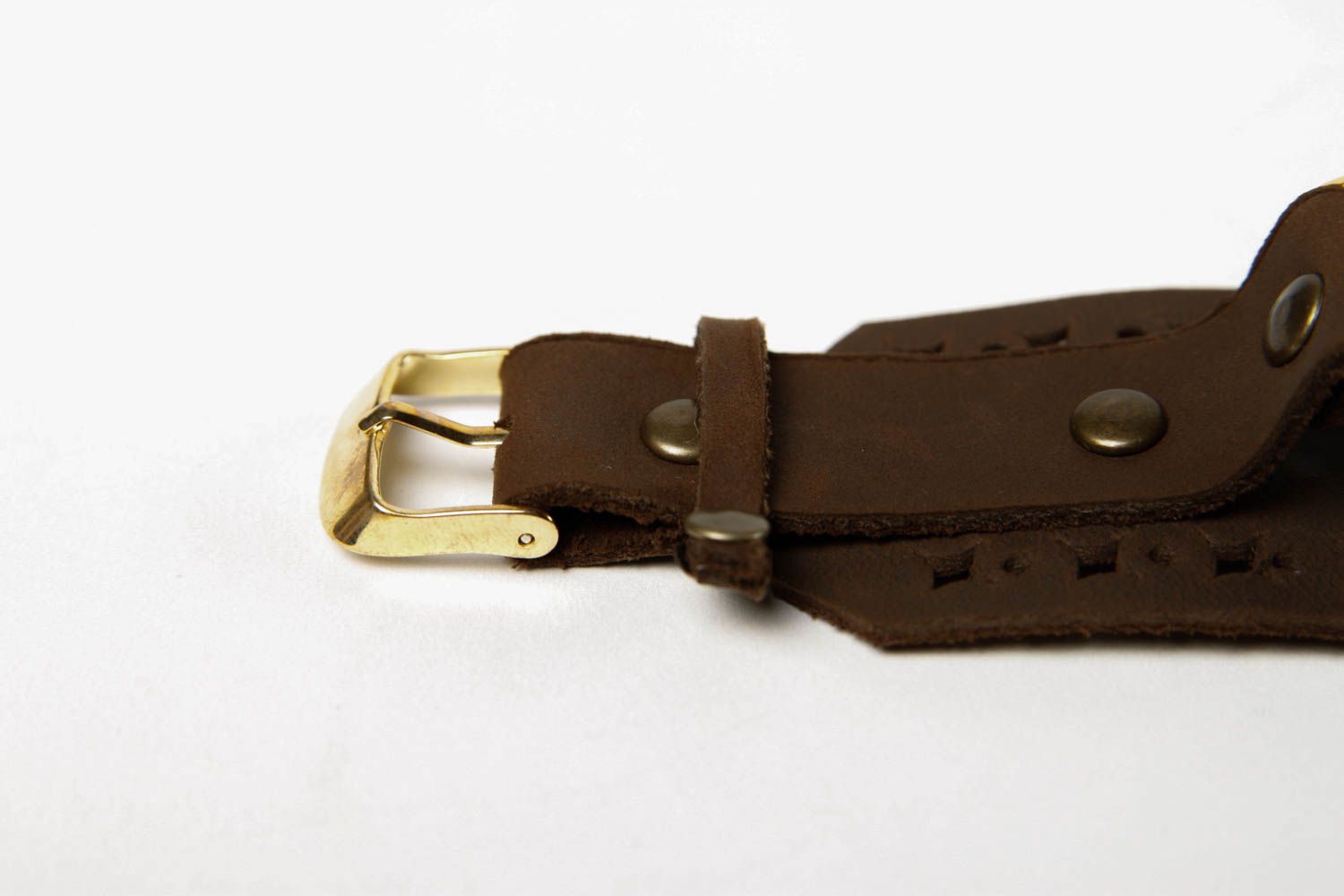 Bracelet cuir fait main Bracelet de montre design originale Accessoire en cuir photo 4