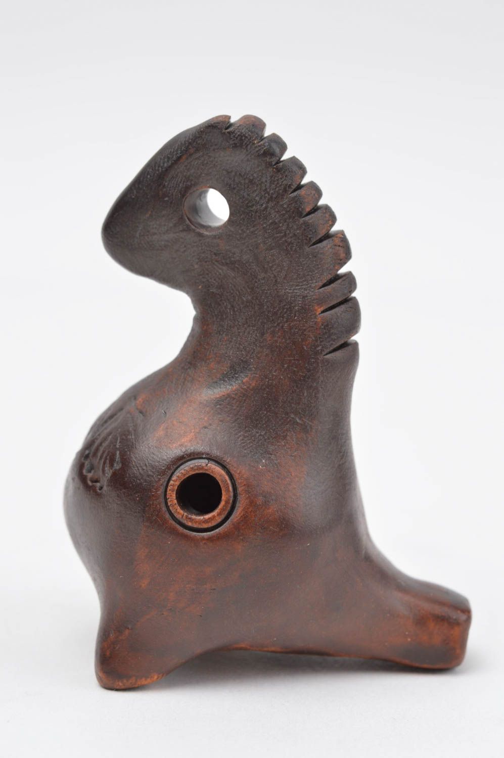 Silbato de arcilla hecho a mano instrumento musical artesanal regalo original foto 2
