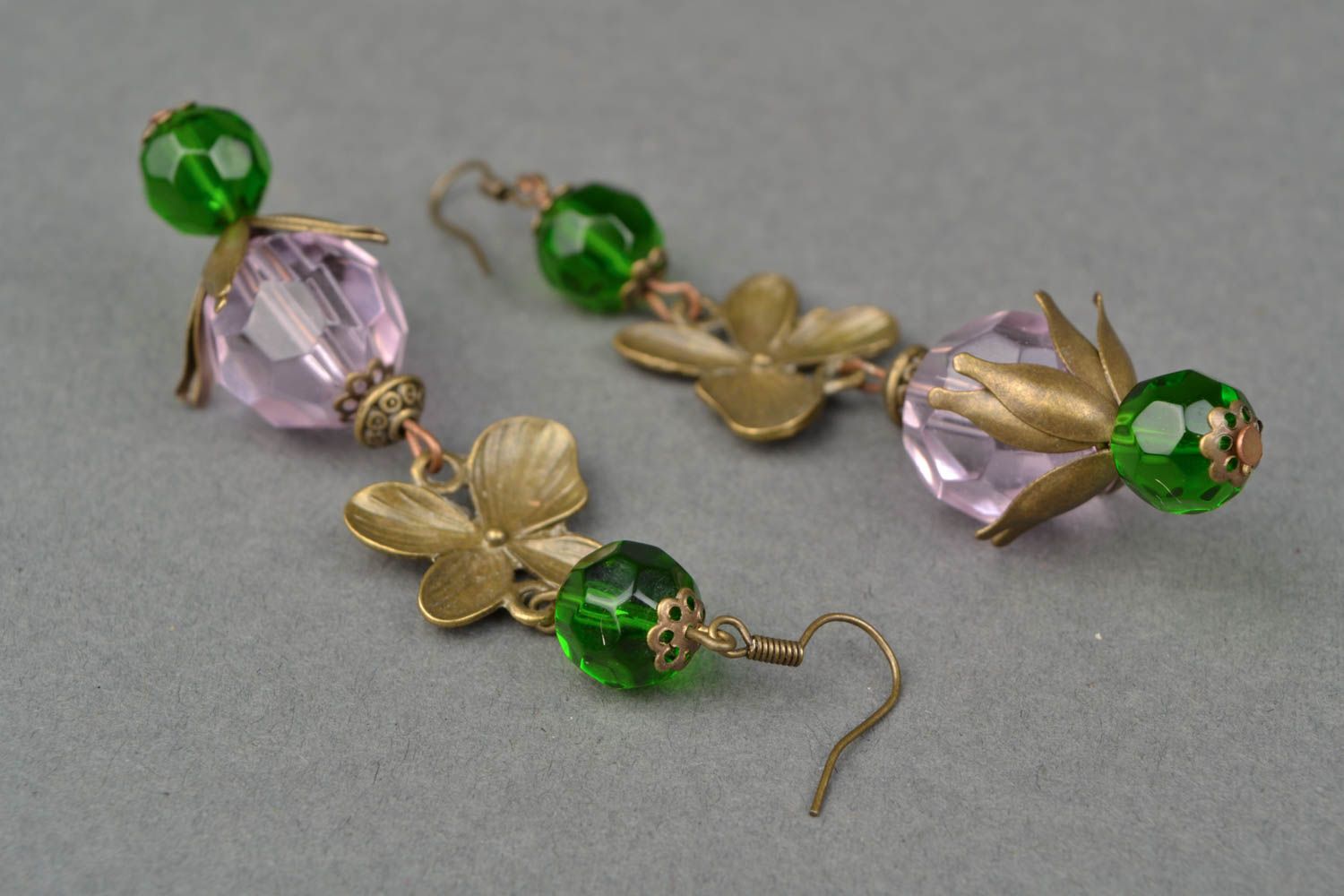 Handmade bead earrings photo 4
