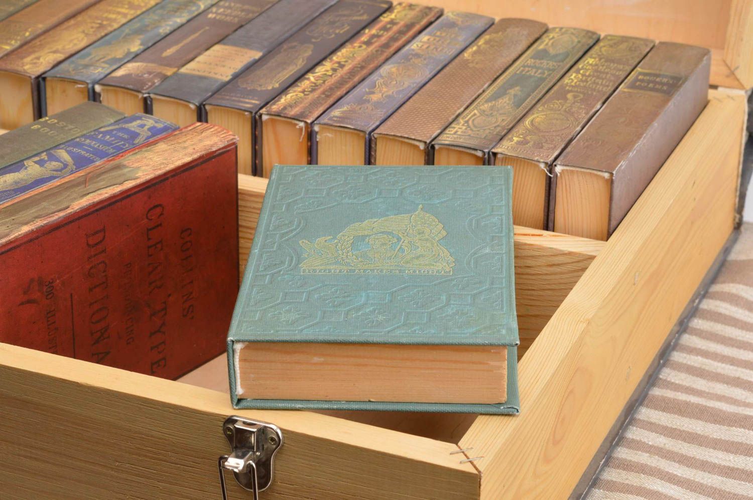 Handmade box jewelry box book box beautiful box carved wooden box decorative box photo 1