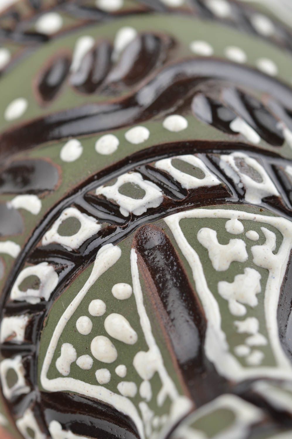 Керамический колокольчик ручной работы декоративный с росписью для интерьера фото 4