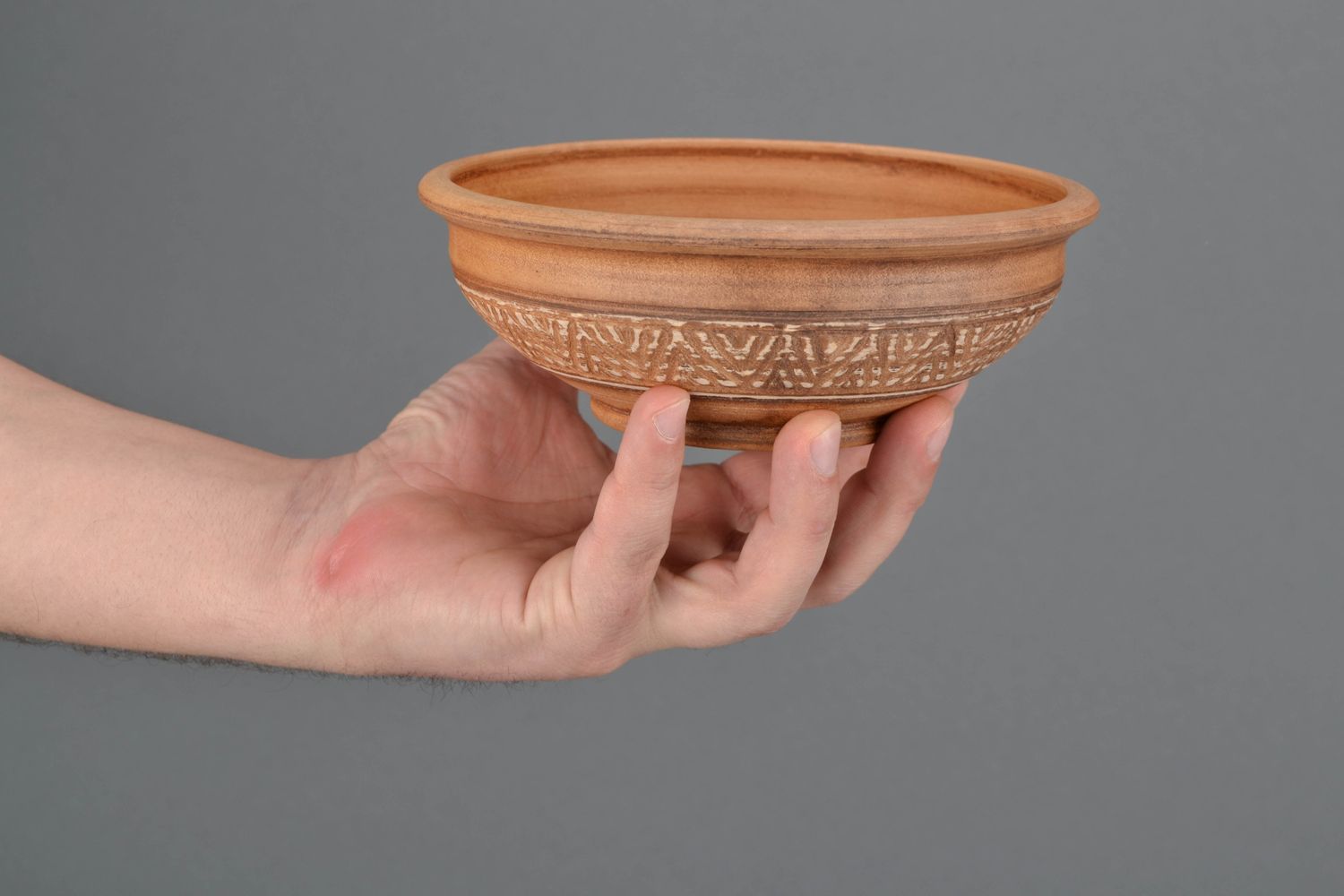Handmade ceramic bowl 1 l photo 2