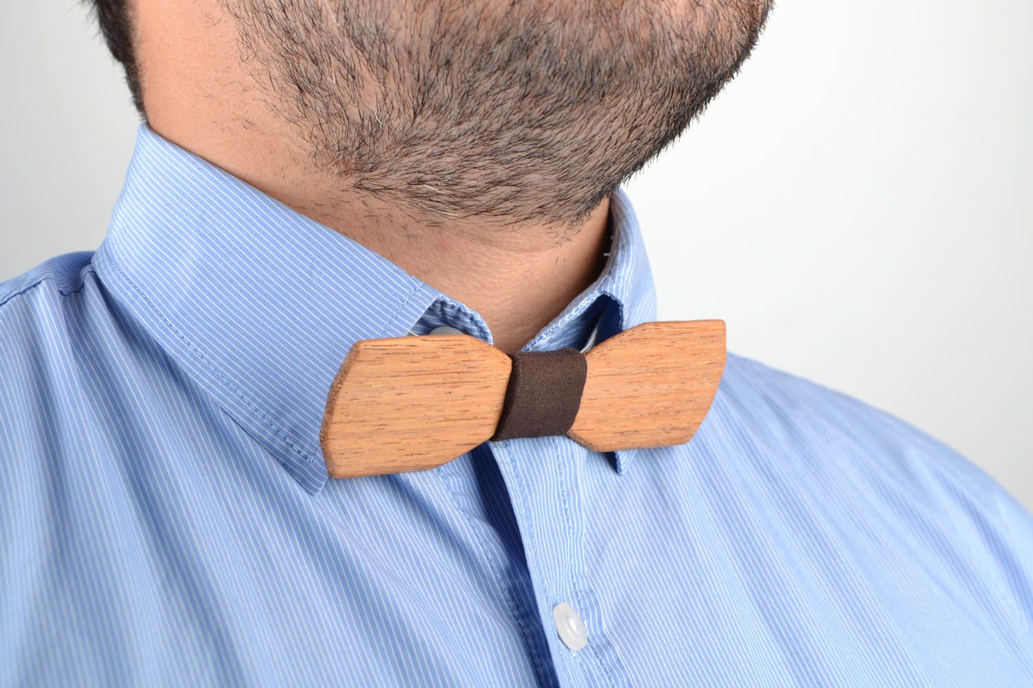 Wooden bow tie hand made photo 3