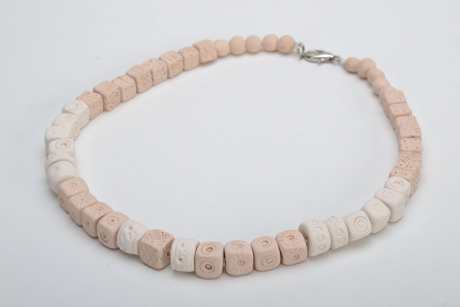 Homemade clay bead necklace photo 5