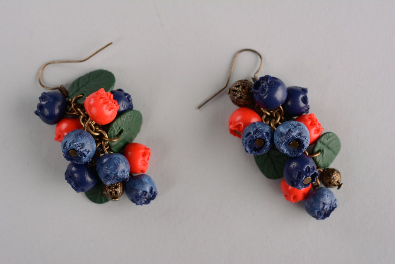 Long plastic earrings Wild Berries photo 1