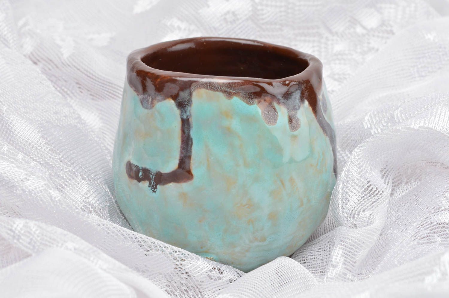 Handmade ceramic candle holder clay candlestick home decorative ideas photo 1