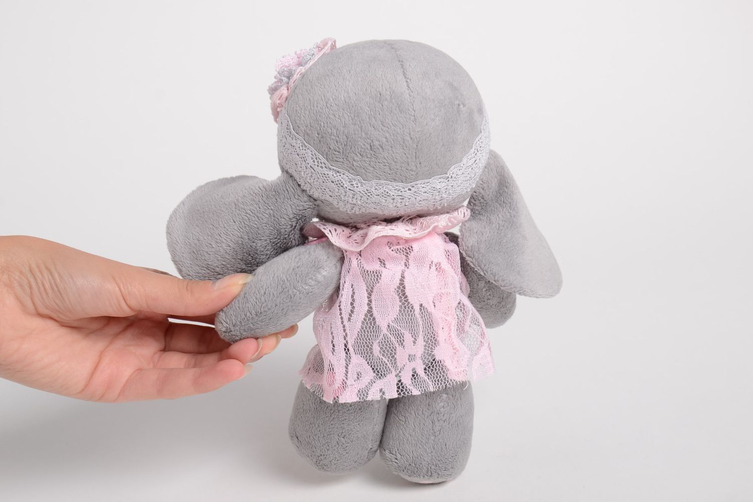 Handmade stuffed toy elephant soft doll for babies interior decor ideas photo 4