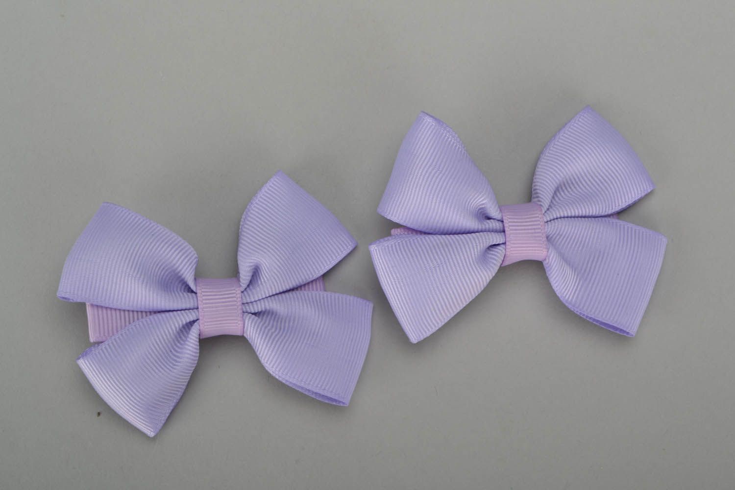 Barrettes purple bows photo 3
