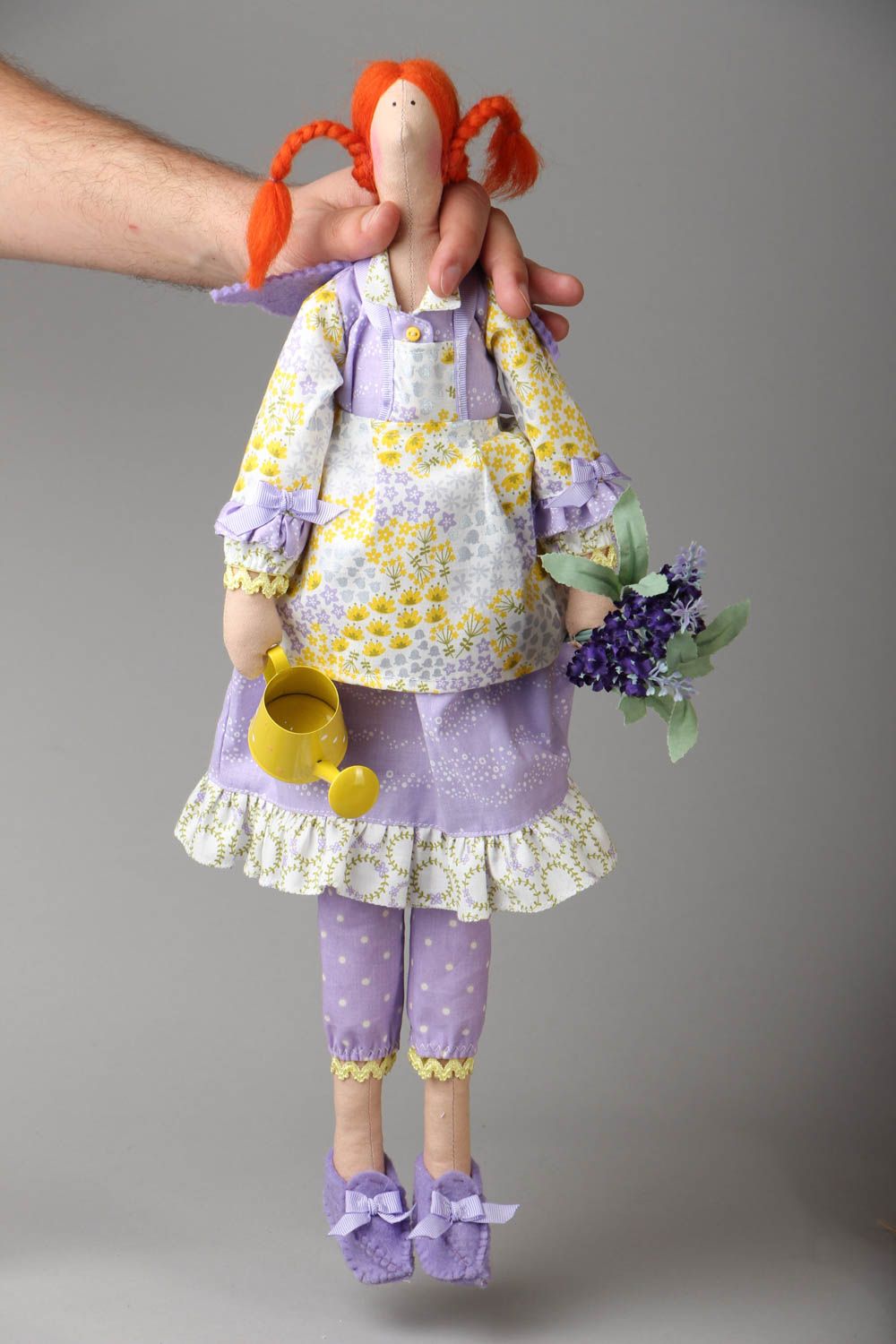 Тканевая кукла для интерьера Лаванда фото 4