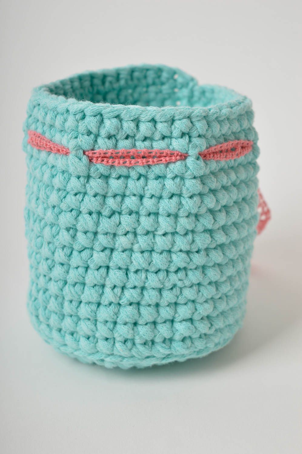 Porta vaso en crochet artesanal accesorio de cocina regalo original para mujer foto 3