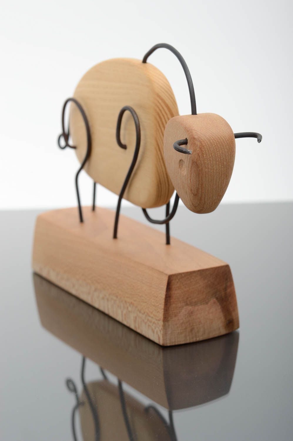 Handmade Tier Figur Holz Dekoration Designer Geschenk Deko Idee Haus originell foto 2