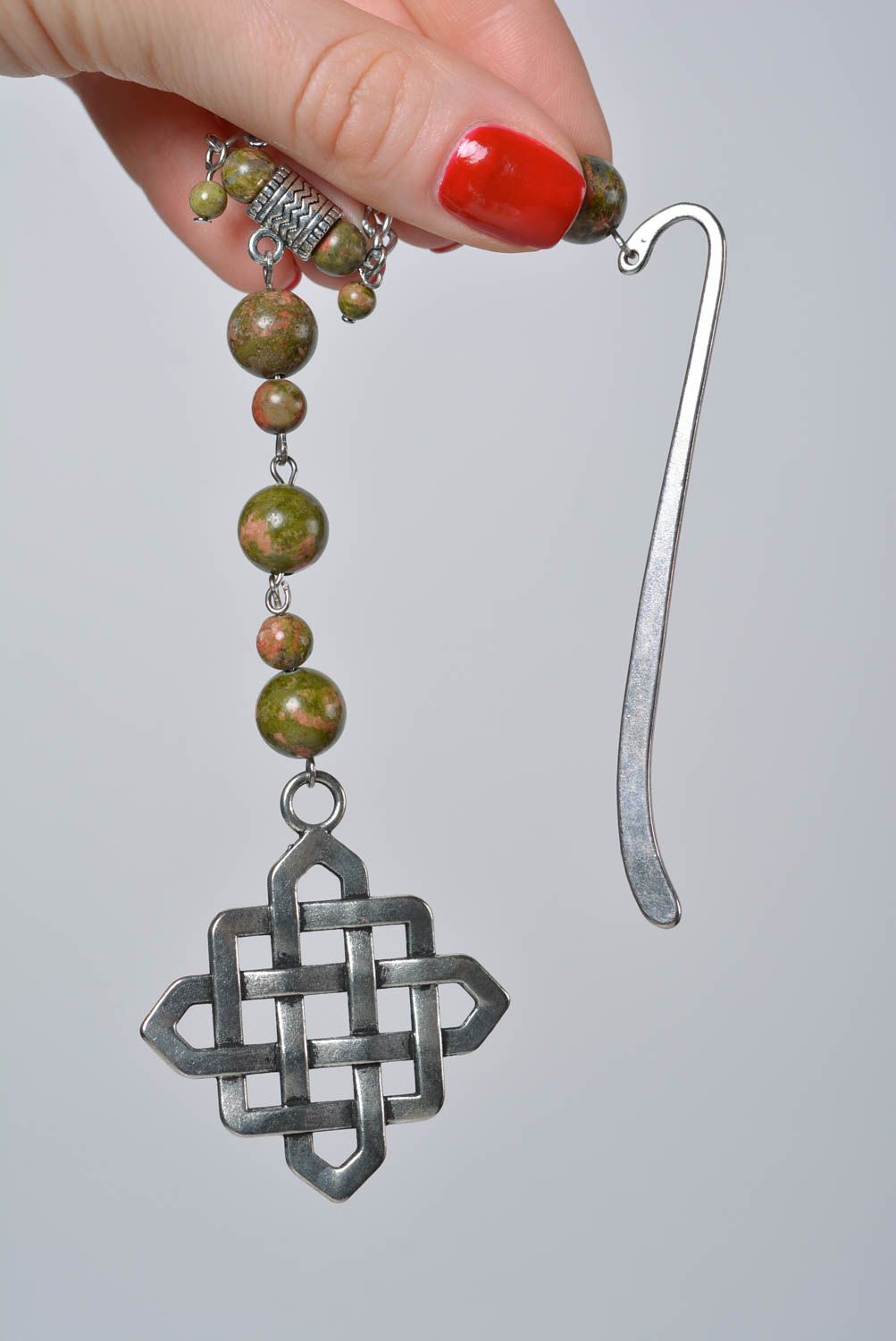 Unusual bookmark handmade natural stones gift designer bookmark women present photo 4