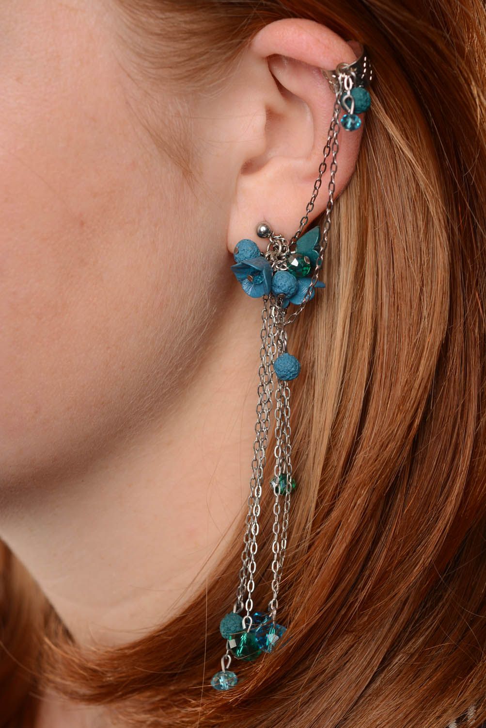 Designer cuff earrings Spring Drops photo 3