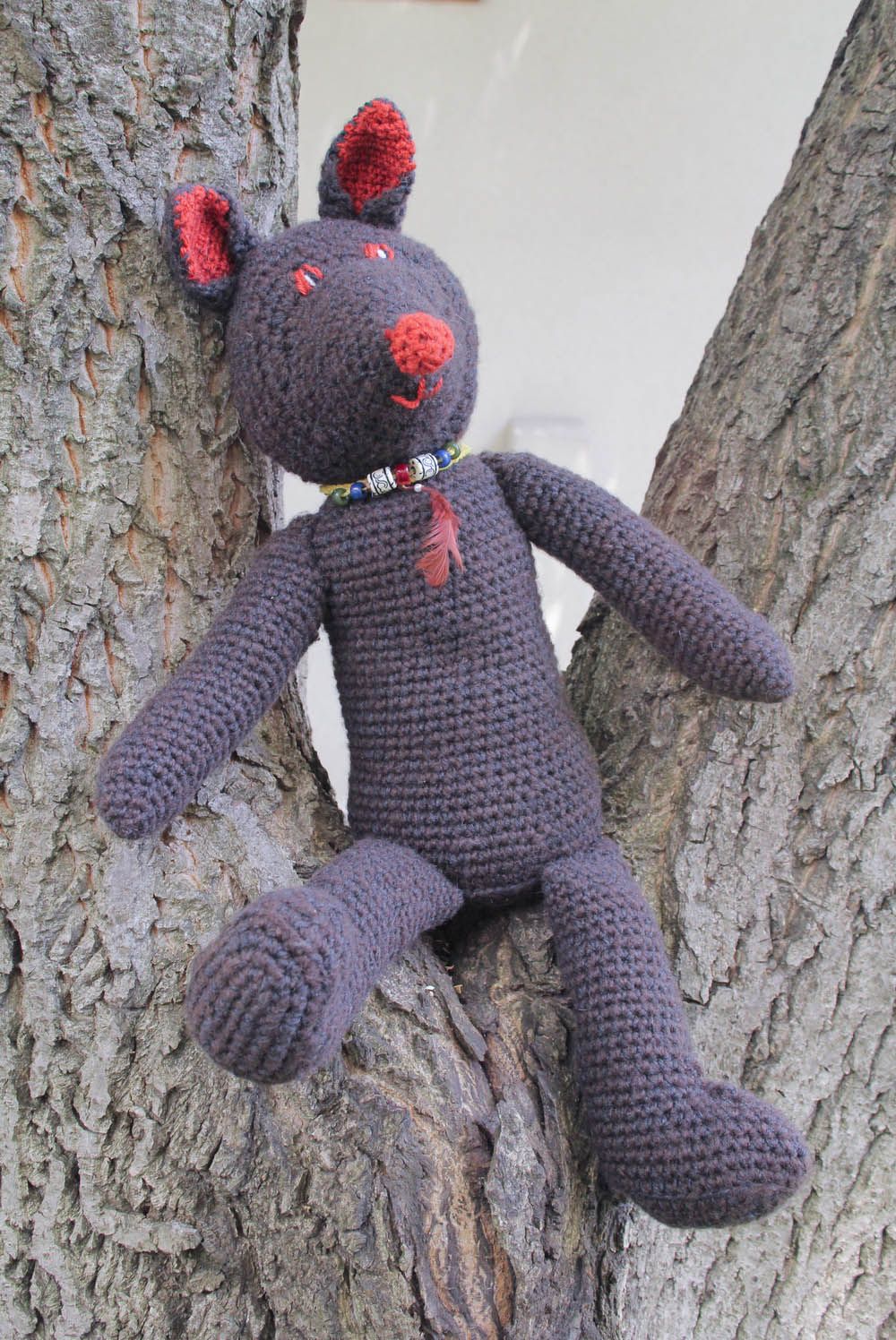 Knitted handmade toy Tasmanian Devil photo 1