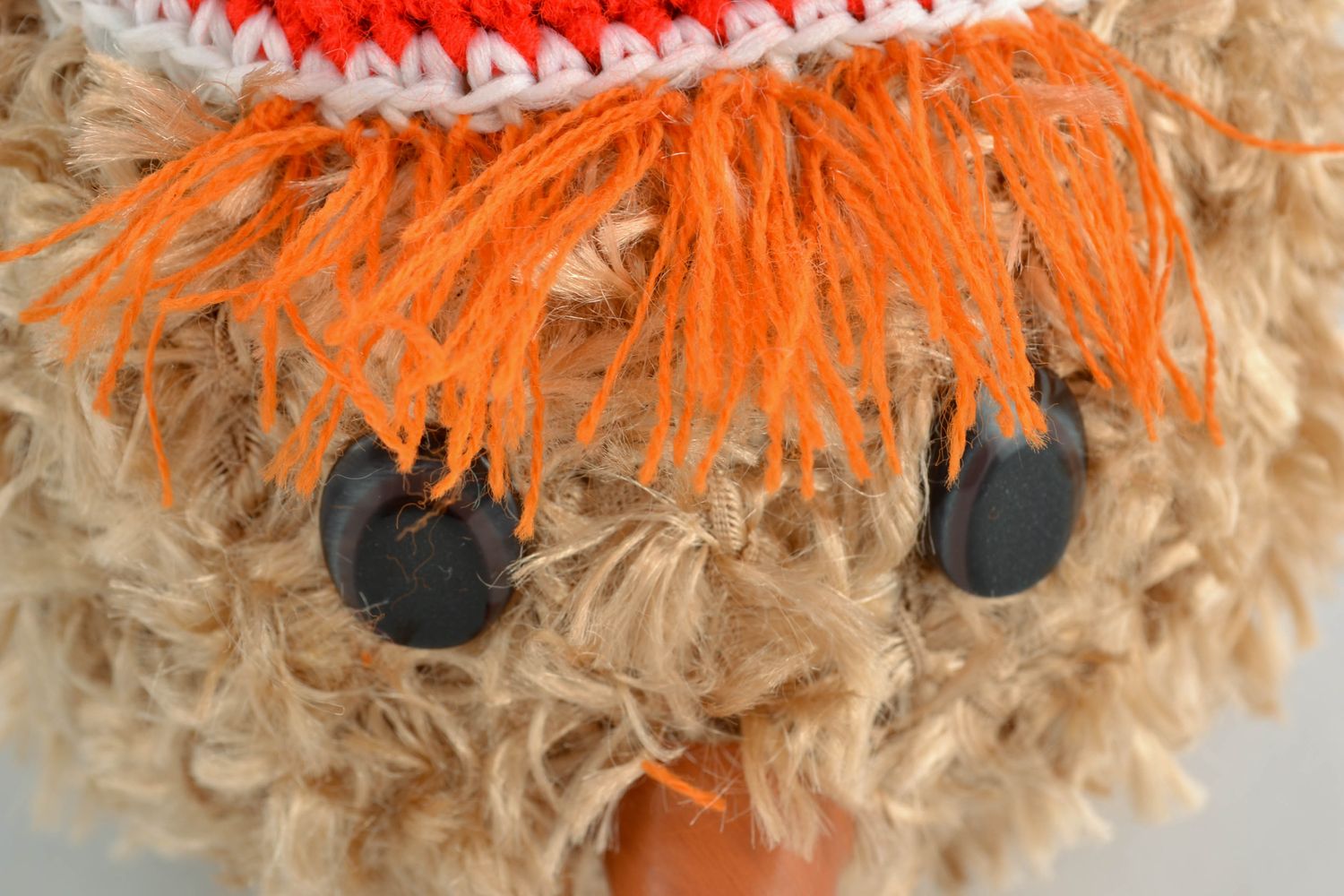 Doudou tricoté original Oiseau en bonnet photo 2