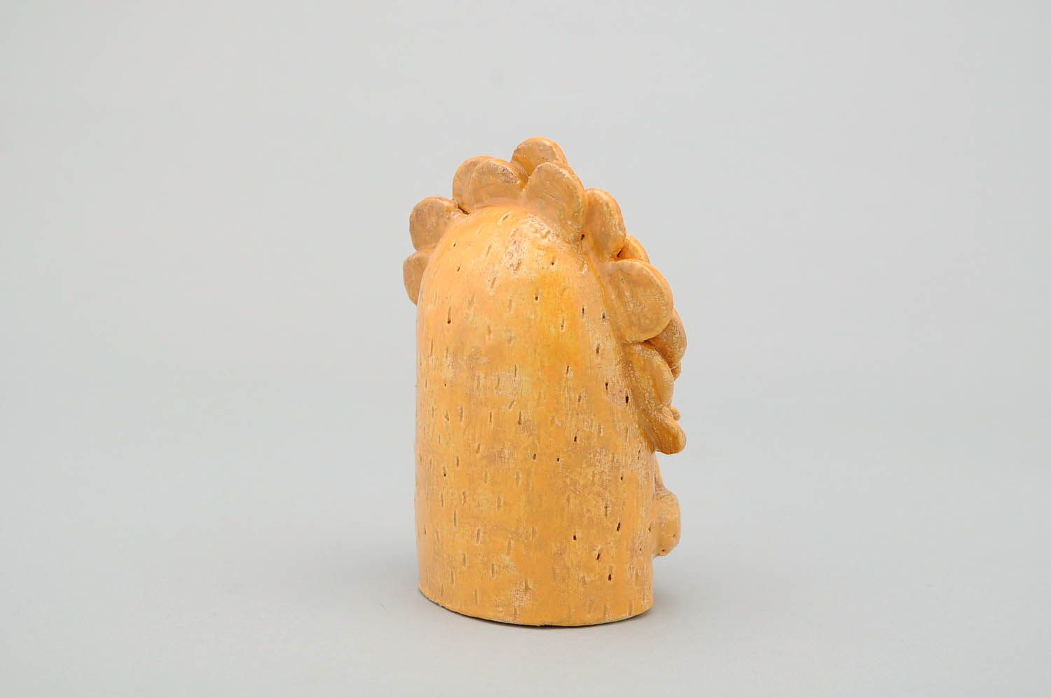 Statuette made of clay Ginger lion photo 5