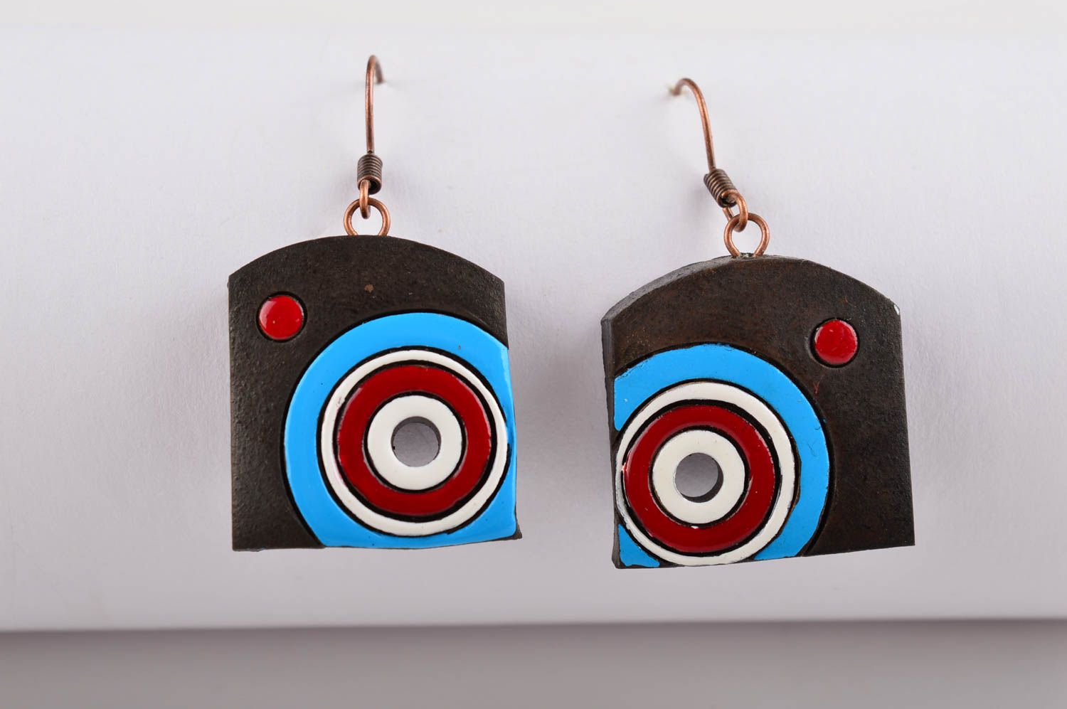 Handmade jewelry fashion earrings ceramic earrings unique jewelry cool gifts photo 1