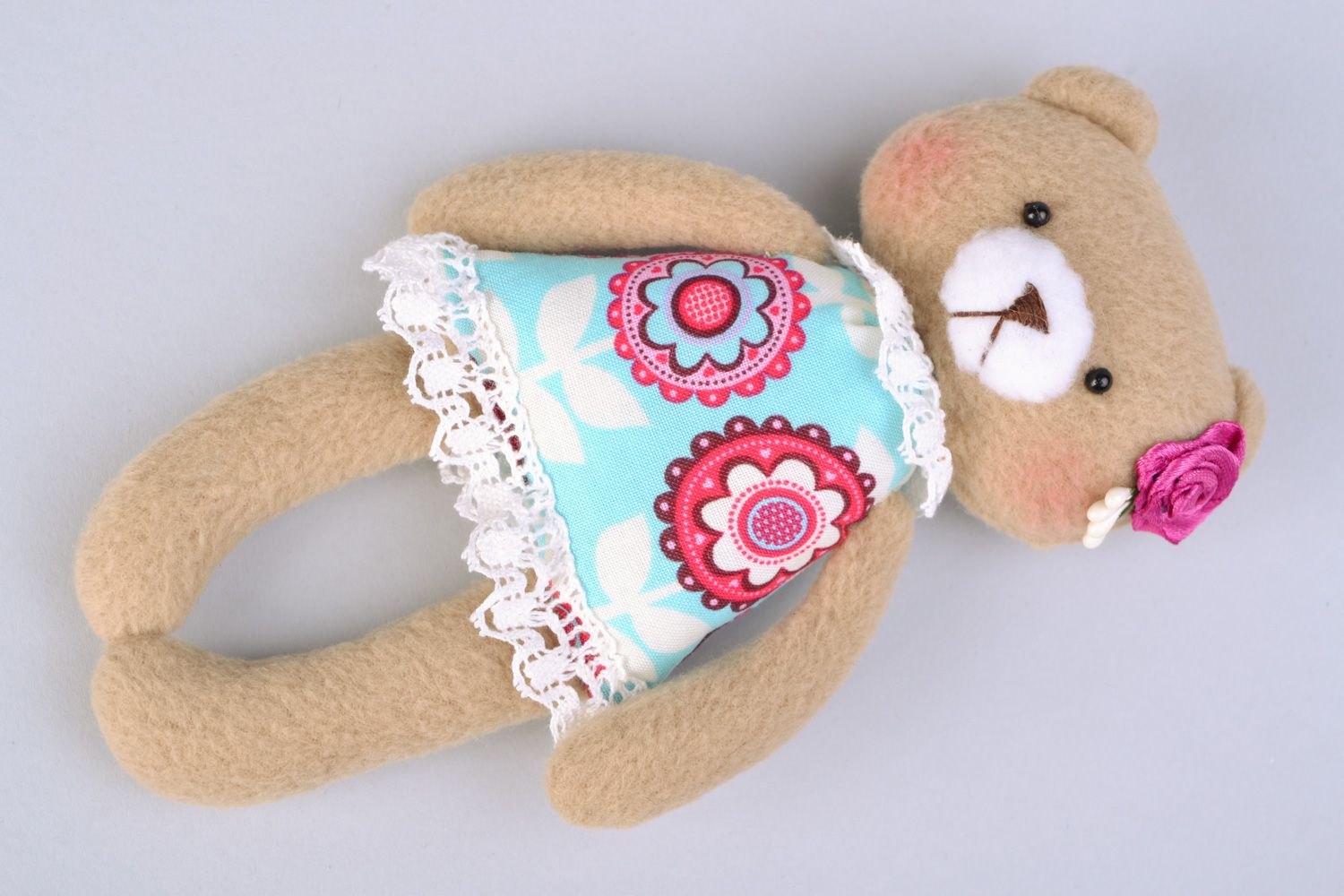 Brown And Pink Girl Designer Teddy Bear