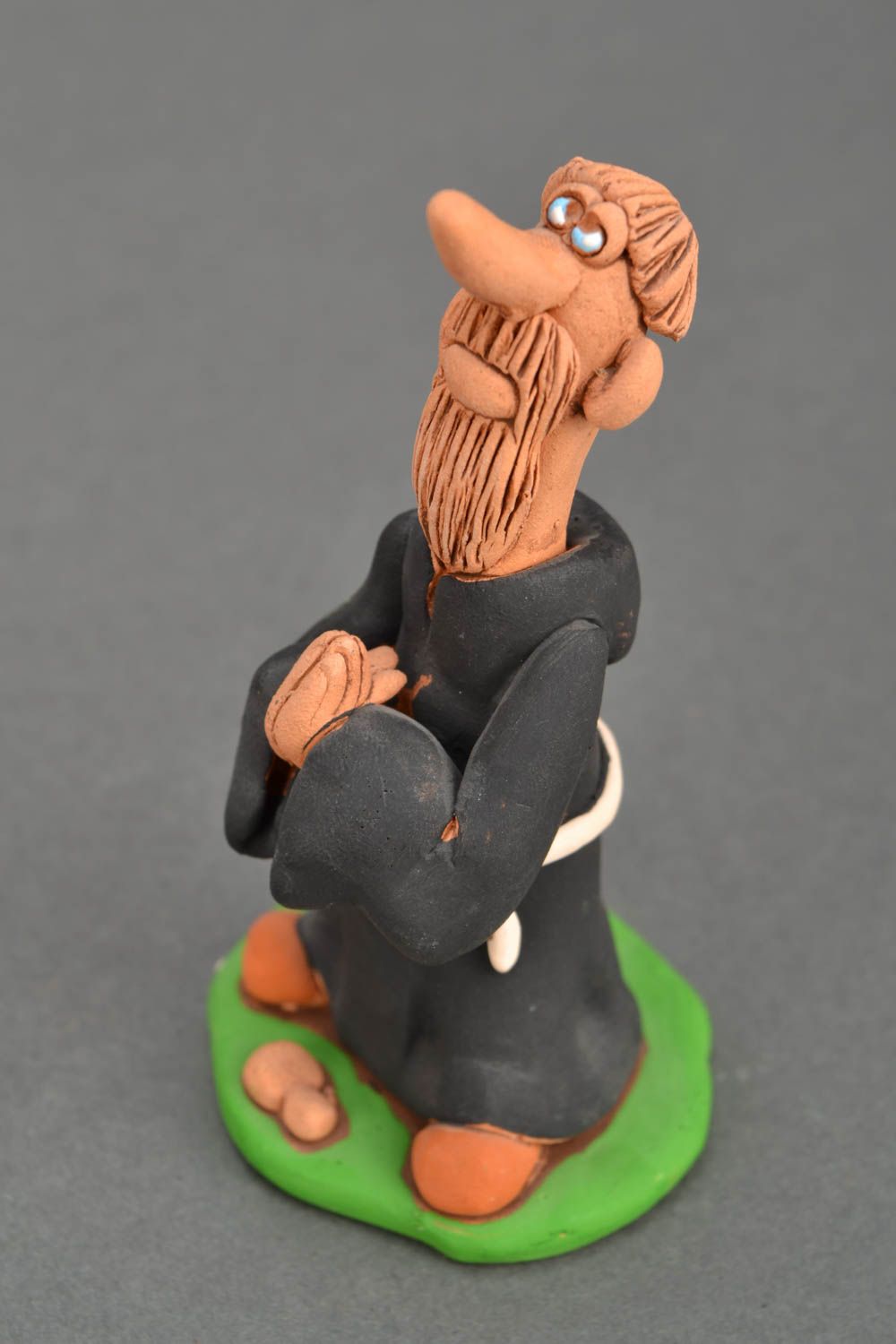 Homemade ceramic figurine Monk photo 3