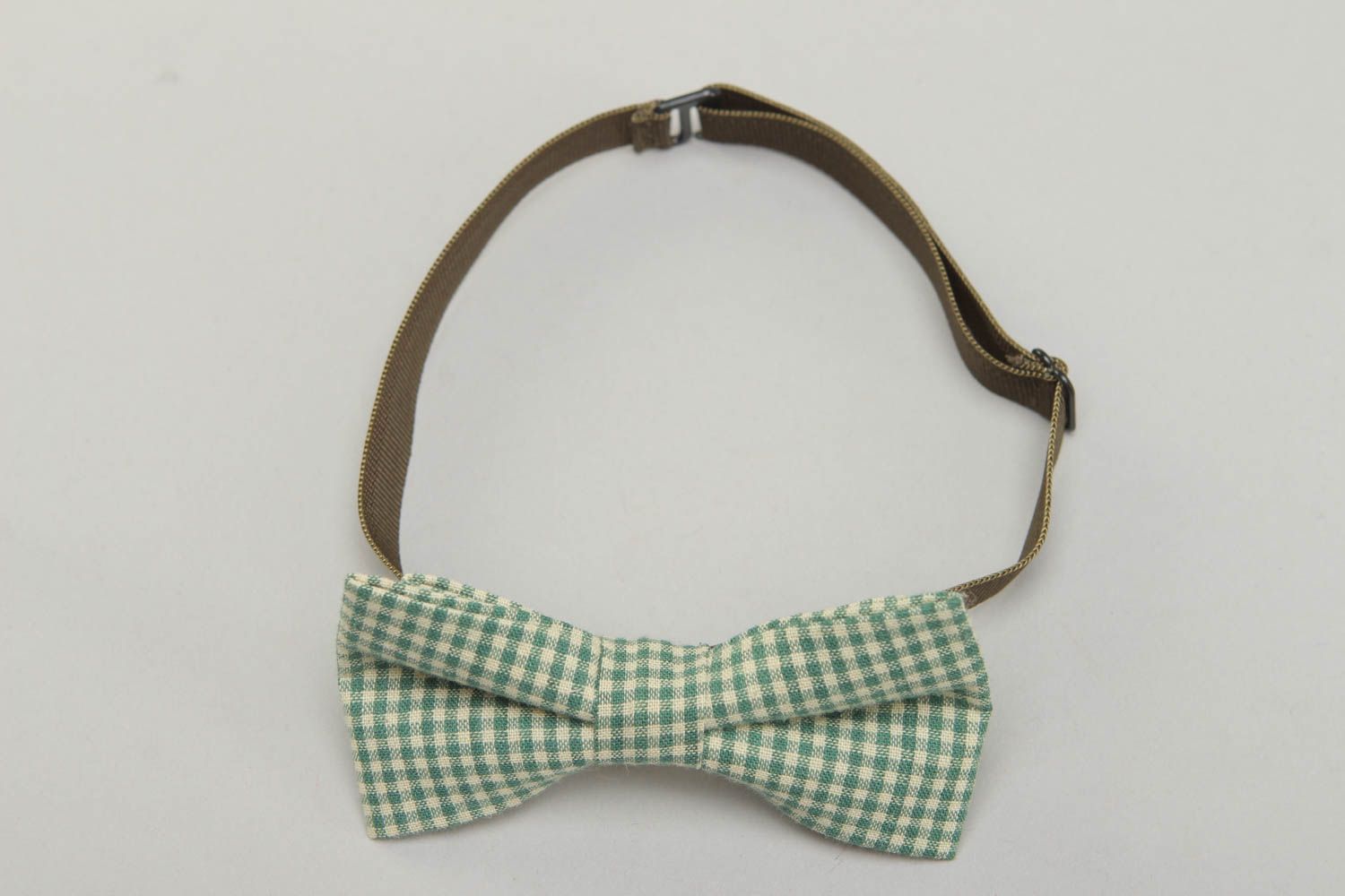 Unusual cotton fabric bow tie photo 1