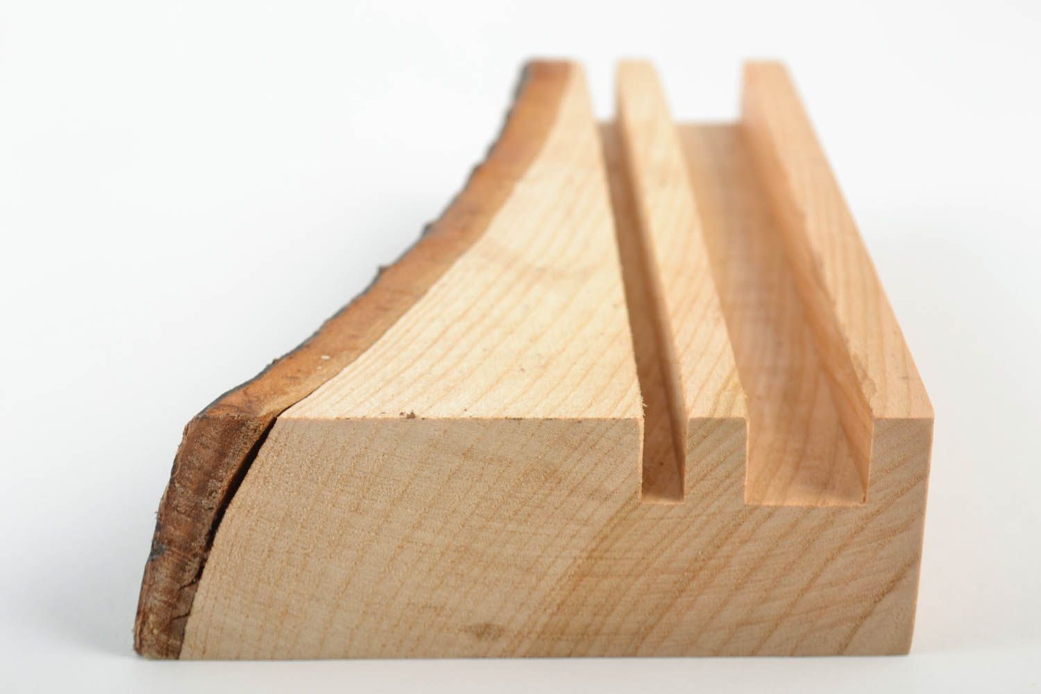 Support pour tablette en bois naturel fait main compact de style écologique photo 3