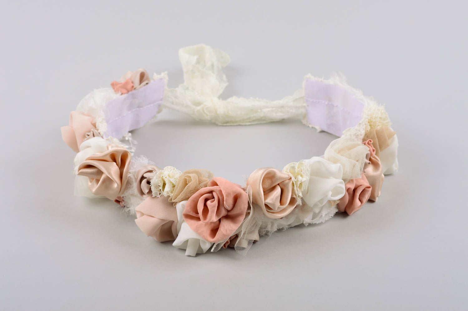 Handmade flower headband unusual designer accessory cute festive headband photo 2