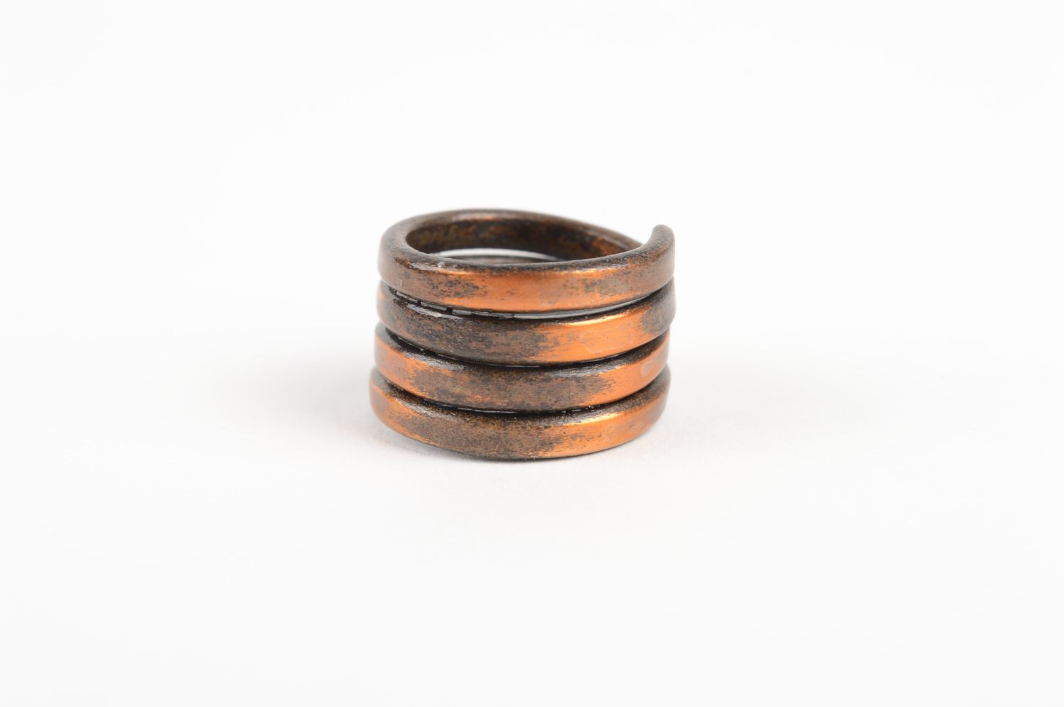Красивое кольцо ручной работы необычное кольцо медное авторское женское кольцо фото 4