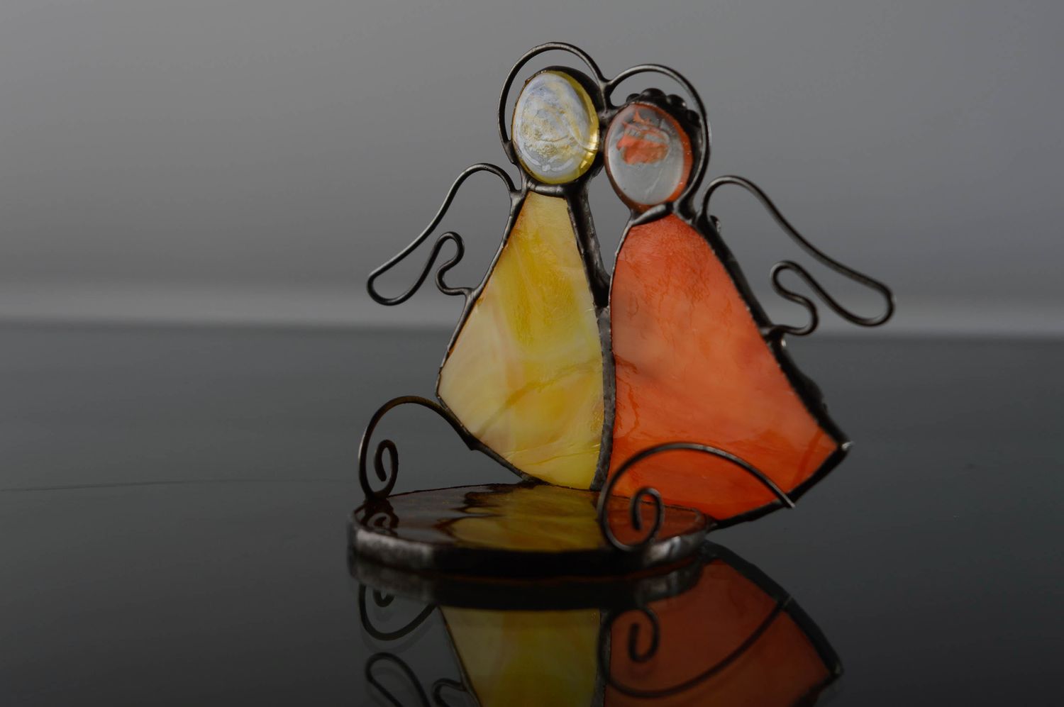 Stained glass candlestick Angel Love photo 5