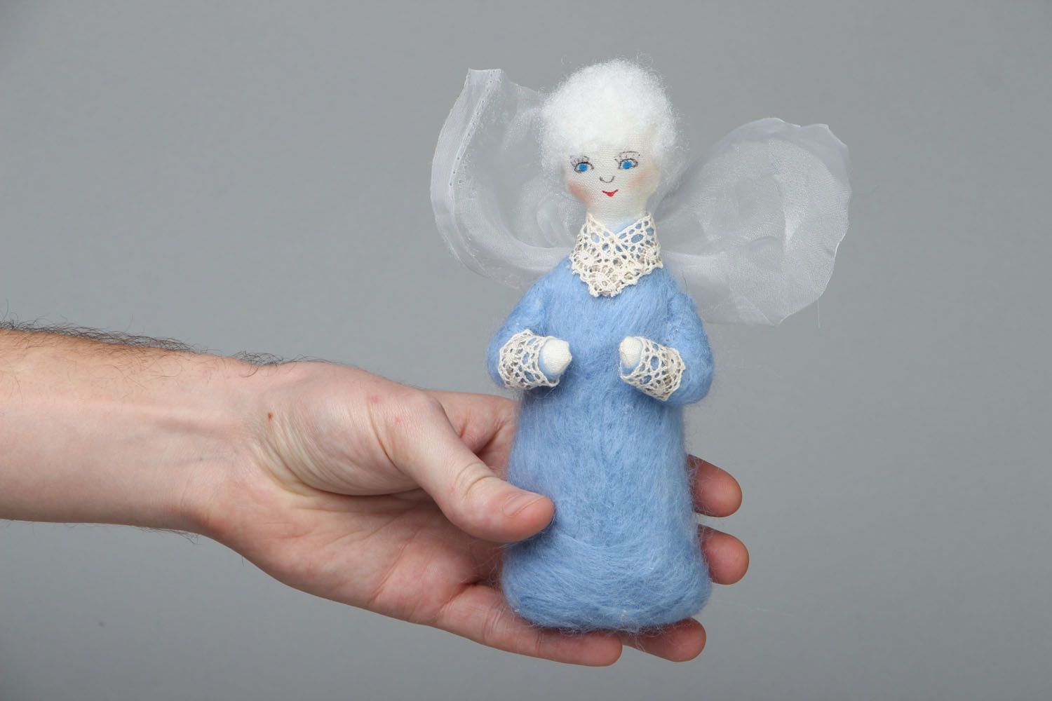 Homemade felted toy Angel photo 4