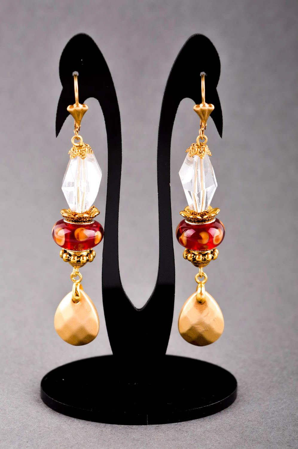 Boucles d'oreilles cristal Bijou fait main verre de Murano Cadeau pour femme photo 1