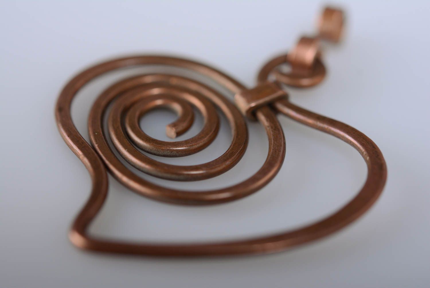 Handmade beautiful copper pendant unusual designer pendant metal accessory photo 3