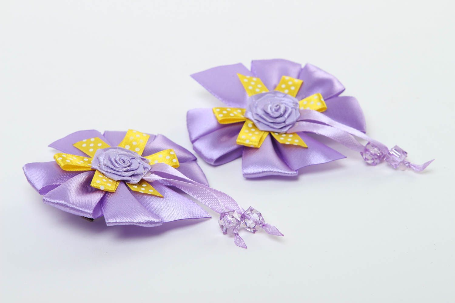 Handmade flower hair clip designer hair clip gift for girls unusual gift 2 items photo 3
