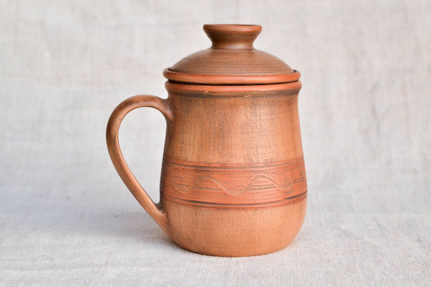 Tetera de cerámica con tapa cerámica artesanal vajilla moderna para té foto 5