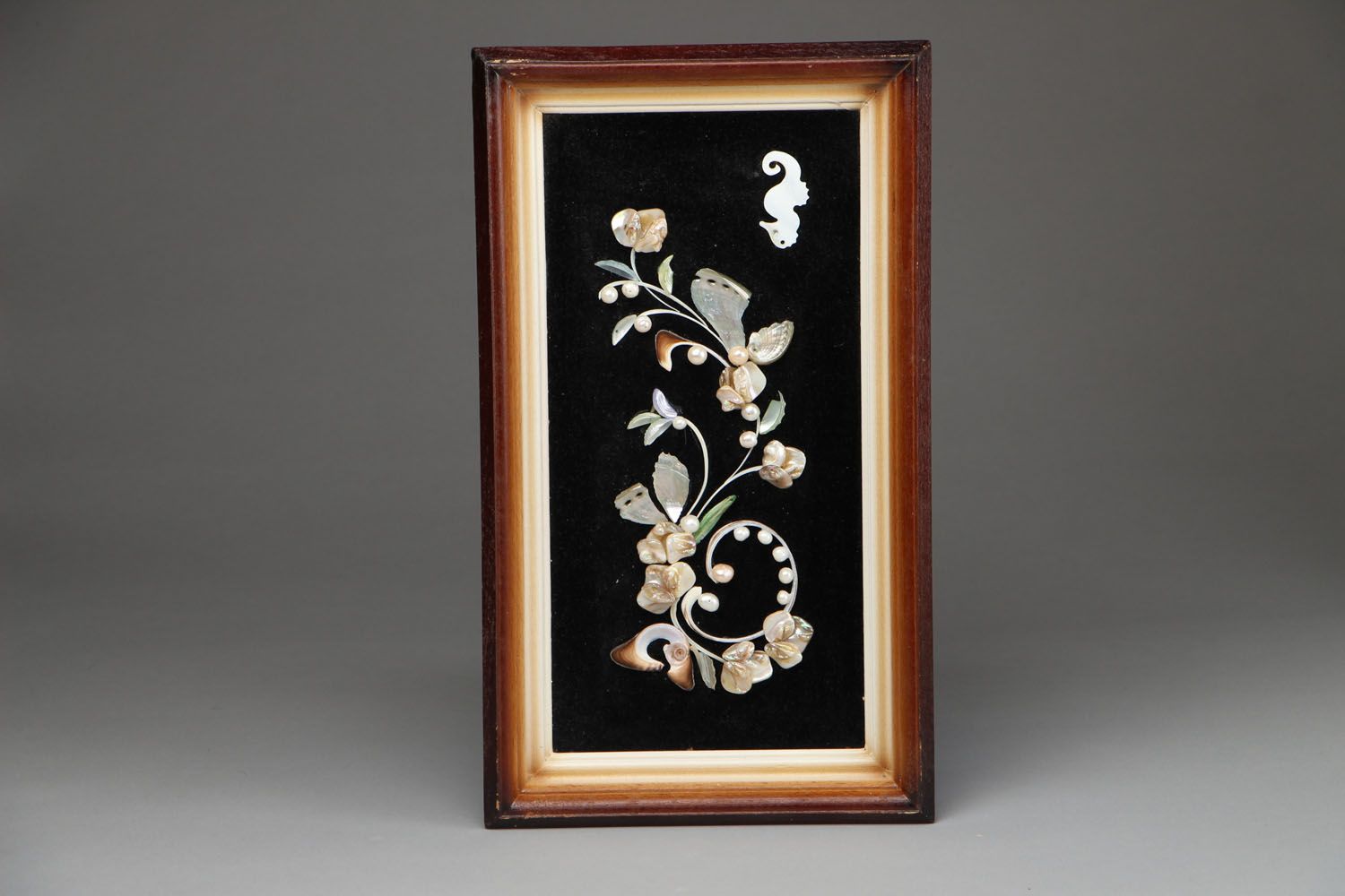 Panneau fait main décoré des coquillages et perles photo 1